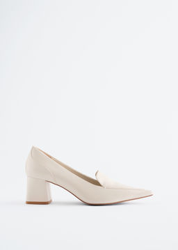 Zapatos de tac?n de piel tipo mocas?n