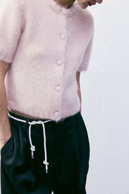 Mohair-blend cardigan