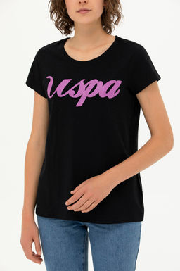 Женская черная футболка с круглым вырезом Неожиданная скидка в корзине - U.s. polo assn фото 13