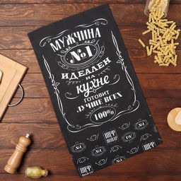 Полотенце кухонное Доляна Шеф-повар №1 35х60 см, 100% хлопок, рогожка фото 2