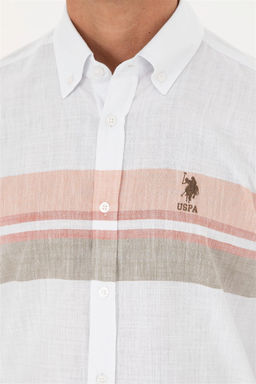 U. S. Polo Assn / Мужская рубашка цвета хаки с длинным рукавом - U.s. polo assn фото 7