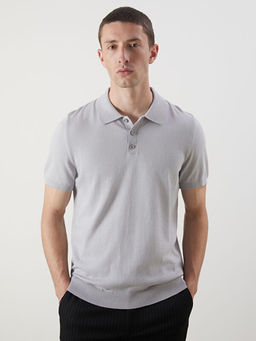 Polo Yaka K?sa Kollu Erkek Triko Kazak