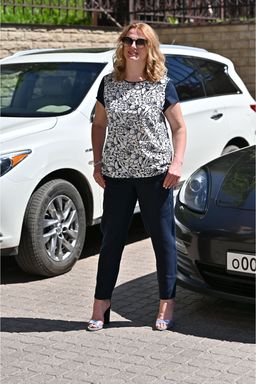 Льняная блуза прямого силуэта - Новый лен фото 2