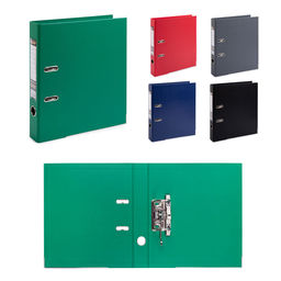 Expert Complete Регистратор PVC, 2-х стороннее покрытие, мет.уг. 50 мм 50 шт. Premier A4 арочный механ. (разб.) лён синий ЕС100161002