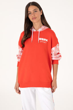 Kad_n K_rm_z_ Sweatshirt Sepette S_rpriz _ndirim