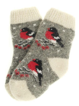 Носки детские "Снегири и снежинки" 6338-1