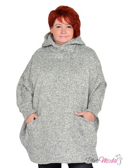 Жакет-пончо Модель №1598 размеры 44-84 - Plusmoda фото 2