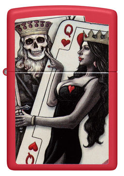 Зажигалка ZIPPO Король скелетов и королева красоты | Skull King Queen Beauty 48624
