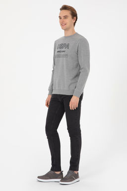 Erkek Gri Melanj Sweatshirt - U.s. polo assn фото 10