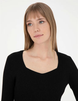 Siyah Ex. Slim Fit Triko Elbise - Pierre cardin фото 2