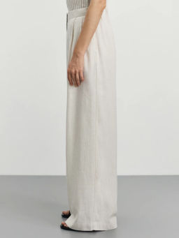 Брюки палаццо из вискозы и льна / Zarina  фото 3