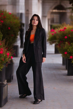 9850 Костюм брючный чёрный - Martichelli фото 11