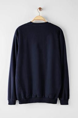 Lacivert Regular/Normal Kesim Polar Bisiklet Yaka Sweatshirt/Pijama Ustu TMNAW26SW00033