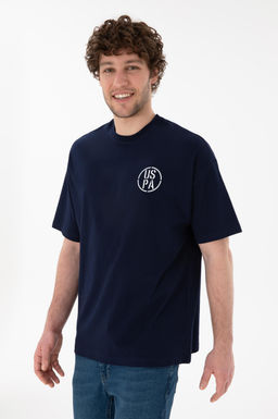 Erkek Oversize Fit Bisiklet Yaka Lacivert Ti__rt Sepette S_rpriz _ndirim - U.s. polo assn фото 4