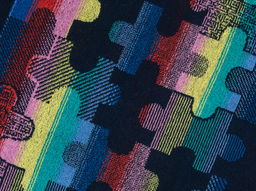 Полотенце махровое 6с104.411ж1 Пазлы (т.радужка) 67х40см