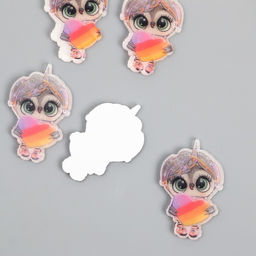 Цена за 5 шт. Декоративный элемент для творчества «Арт Узор. Совушка с сердцем», акрил, 2.3×3.7 см