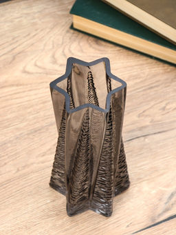 Ваза «Флоранс», 25×11×9 см, стекло, серая