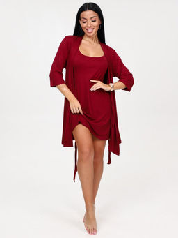 85-ХС ЖЕНСКИЙ КОМПЛЕКТ ДВОЙКА (Бордо)