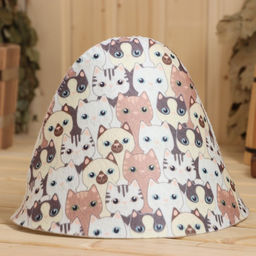 Шапка для бани Милые кошечки принт