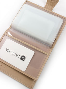 LACCOMA обложка для авто документов LA-3090-бежевый натуральная кожа