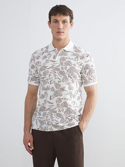 Polo Yaka Desenli Pike Erkek Ti??rt