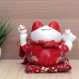 Копилка Кот манэки-нэко на коврике 16,5 см / C12 /уп 18/ - ГалеонТрейд фото 9