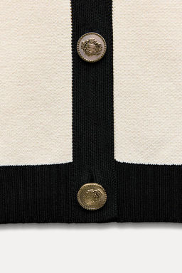 KNIT CARDIGAN WITH GOLDEN BUTTONS - Zara фото 12