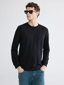 Bisiklet Yaka Uzun Kollu Erkek Ti??rt