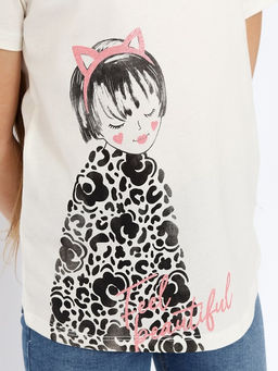 CRB wear/CSKG 63866-21-419 Футболка для девочки,экрю/Ex.Cherubino фото 4