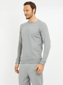 джемпер мужской серый из хлопка с рукавом реглан - Glenfield фото 3