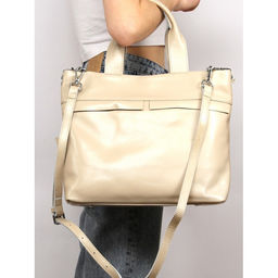 Сумка женская натуральная кожа RM-SH-8203, 1отд+карм/перег, плечевой ремень, бежевый SALE 261760 - Adelia фото 10