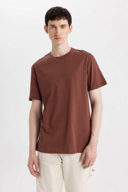 New Regular Fit Bisiklet Yaka Basic Duz K?sa Kollu Tisort - Defacto фото 22