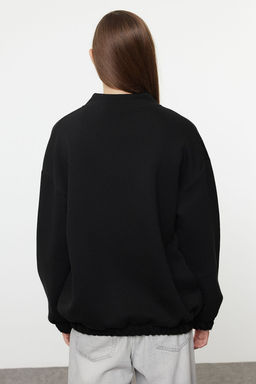 TRENDYOLMILLA Antrasit Fermuarl? Oversize/Genis Kal?p Kal?n Ici Polarl? Orme Sweatshirt TWOAW25SW00122 фото 10