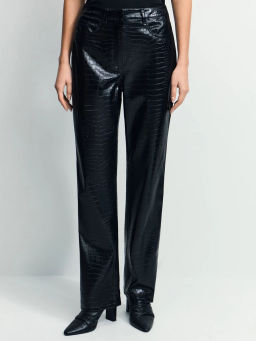 Прямые брюки из искусственной кожи / Zarina