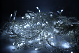 Эл. гирлянда диодная занавес 3м * 1,8м 320 ламп с пультом (179л) холодно-белая, в тубе