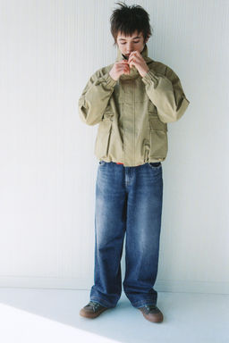 PARKA CORTA BOLSILLOS / Khaki