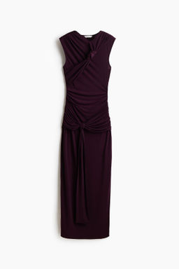 Vestido drapeado con nudos decorativos - H&m фото 2