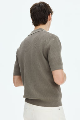 Polo en punto trenzado Regular Fit - H&m фото 5