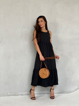 Martichelli Сарафан длинный чёрный  фото 11