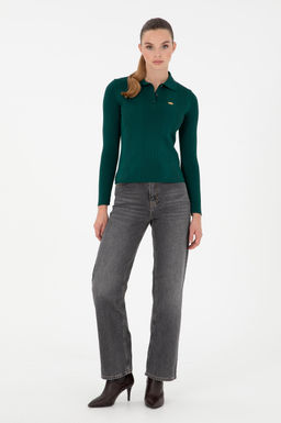 Женский темно-зеленый свитер Неожиданная скидка в корзине - U.s. polo assn фото 4