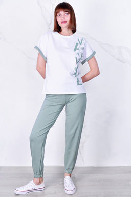 Арт. 2357 Костюм с брюками женский 44-52 (5 шт) Цвет:верх- кэмел, низ- кэмел - Калинка фото 22