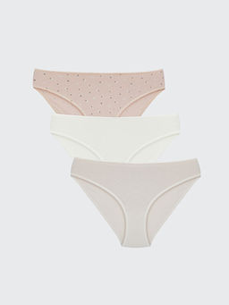 ?i?ekli Bikini K?lot 3l?