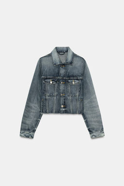 ZW COLLECTION CROPPED DENIM JACKET - Zara фото 7