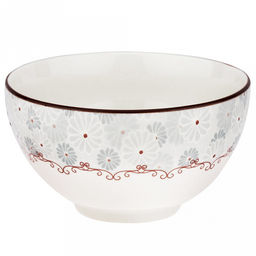 "Классика" Пиала фарфоровая 500мл, д12,6х7,1см, с деколью, отводка (Китай)