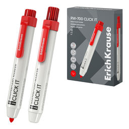 Маркер для доски автомат. ErichKrause "RW-700" пулевидный 2мм., красный (60832)