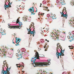 Цена за 10 шт. Бумага упаковочная глянцевая Женский стиль, 70 х 100 см - UPAK LAND фото 5
