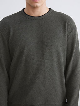 Bisiklet Yaka Erkek Sweatshirt