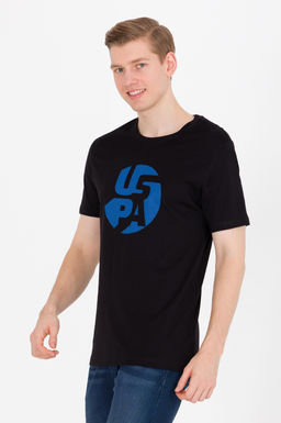 Мужская черная футболка с круглым вырезом - U.s. polo assn фото 3