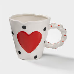 Кружка Сердце, 500 мл, керамика, белая