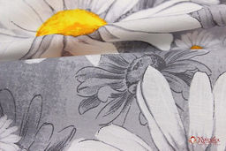 Перкаль Ромашковое поле, ш.2.2м, хлопок-100%, 110гр/м.кв - Купава фото 2